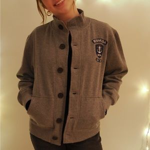 Bermuda Emblem Button-Down Sweatshirt!!